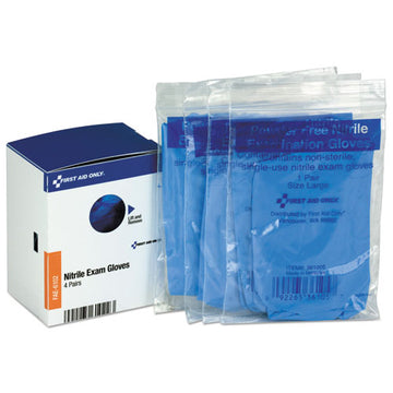 First Aid Only™ Refill For Smartcompliance General Business Cabinet, Nitrile Exam Gloves, 4 Pair-box freeshipping - TVN Wholesale